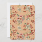 Invitation Chute en amour Floral Orange Citrouille Fête des m (Dos)