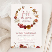 Invitation Chute en Amour Floral Rustic Baby shower d'automne