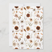 Invitation Chute en amour Gold Foil Neutral Boho Fête des mar (Dos)