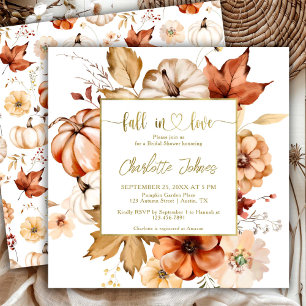 Invitation Chute En Amour Gold Terracotta Fête des mariées Fl