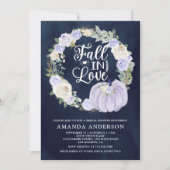 Invitation Chute en Amour Lavender Citrouille Fête des mariée (Devant)