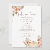 Invitation Chute en Amour Mariage Pampas Grass Terracotta (Devant)