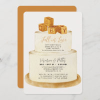 Chute en amour Neutre Autumn Cake Baby shower