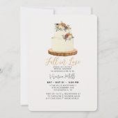 Invitation Chute en amour Orange Autumn Cake Fête des mariées (Devant)