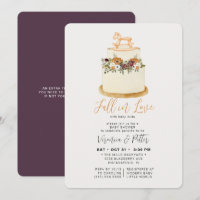 Chute en amour Purple Autumn Cake Baby shower