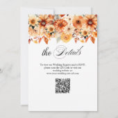Invitation Chute en amour QR Code Boho Floral Mariage (Dos)