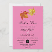 Invitation Chute en Amour Rustique Blush rose Boho Mariage d' (Devant)