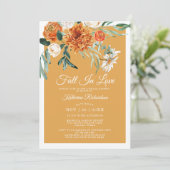 Invitation Chute En Amour Rustique Mustard Fête des mariées J (Debout devant)