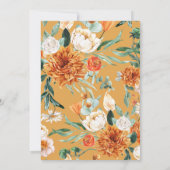 Invitation Chute En Amour Rustique Mustard Fête des mariées J (Dos)