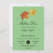 Invitation Chute en amour Sage Green Boho Rustique Mariage d' (Devant)