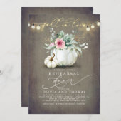 Invitation Chute en amour Succulents Dîner de répétition Citr (Devant / Derrière)