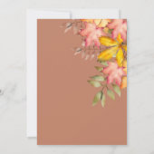 Invitation Chute en amour Terracotta Automne Feuilles Mariage (Dos)