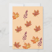 Invitation Chute en amour Tournesol Citrouille Fête des marié (Dos)