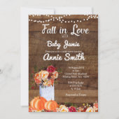 Invitation Chute en bois de citrouille dans l'invitation de (Devant)