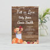 Invitation Chute en bois de citrouille dans l'invitation de (Debout devant)