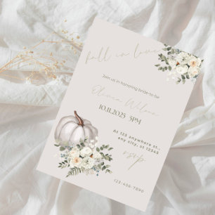 Invitation Chute en Fête des mariées d'amour - Feuilles d'aut