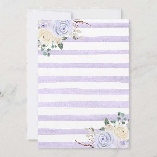 Invitation Chute en Love Lavender Citrouille Fête des mariées (Dos)