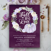 Invitation Chute en Love Lavender Citrouille Fête des mariées