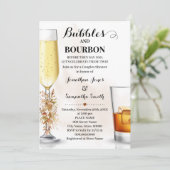 Invitation Chute Eucalyptus bulles & Bourbon Couples Douche (Debout devant)