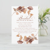 Invitation Chute Eucalyptus Feuille Brich Brunch Bubbly (Debout devant)