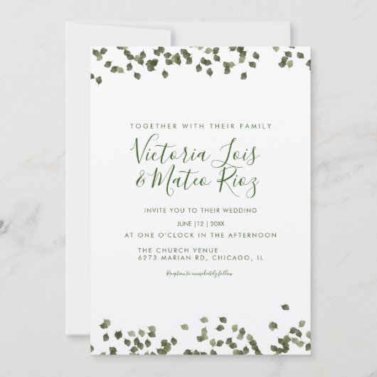 Invitation Chute Feuille Automne Automne Russe Mariage (Devant)