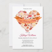 Invitation Chute| Feuilles d'automne| Fête d'anniversaire des (Devant)