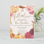 Invitation CHUTE Fleur et Buffalo Chèque Fête des mariées Inv (Debout devant)