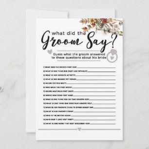 Invitation Chute Fleur sauvage Birch Tree Fête des mariées Je