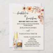 Invitation Chute Fleur sauvage bulles & Bourbon Couples Douch (Devant)