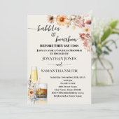 Invitation Chute Fleur sauvage bulles & Bourbon Couples Douch (Debout devant)
