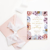 Invitation Chute Floral Boho Elégant Mariage