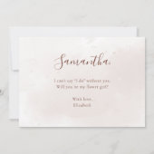 Invitation Chute Floral Foliage Serez-Vous Ma Fille Fleur (Dos)