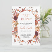 Invitation Chute Florale Automne Douche nuptiale (Debout devant)