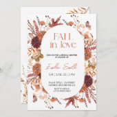 Invitation Chute Florale Automne Douche nuptiale (Devant / Derrière)