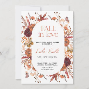 Invitation Chute Florale Automne Douche nuptiale