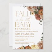Invitation Chute Florale Chute dans le Baby shower d'amour (Devant)