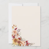 Invitation Chute Florale Simple Enregistrer La Date (Dos)