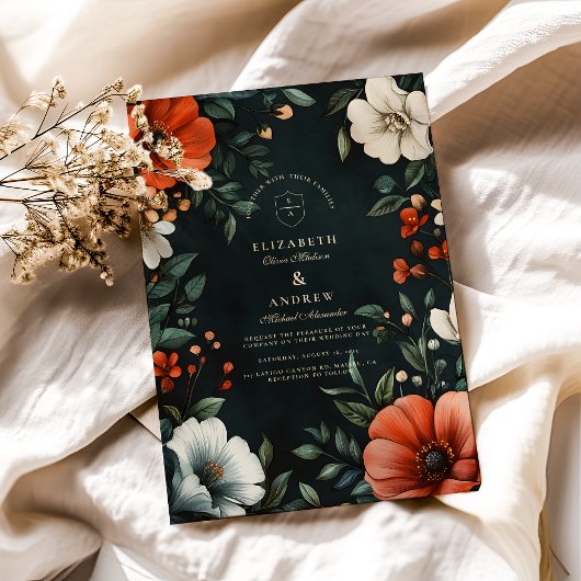 Invitation Chute gothique vintage