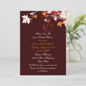 Invitation Chute laisse orange rouge blanc mariage douche nup (Debout devant)