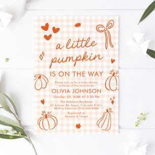 Invitation Chute Maigre Main Tirée Un Petit Baby shower Citro