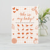 Invitation Chute Main Tiré Cutie Pie Qui Est Mon Jeu De Bébé (Debout devant)