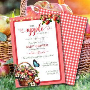Invitation Chute moisson Pomme de mon baby shower oculaire