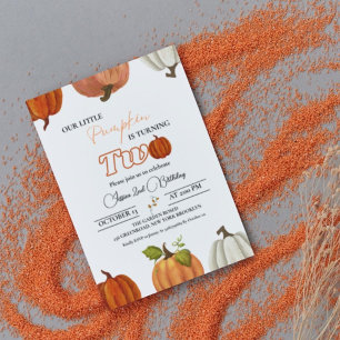 Invitation Chute notre petit citrouille à deux ans