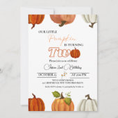 Invitation Chute notre petit citrouille à deux ans (Devant)