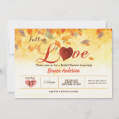 Invitation Chute nuptiale douche rustique chute d'amour (Devant)