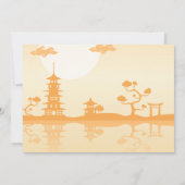 Invitation Chute Poupée Kokeshi - Green Kimono fête d'anniver (Dos)