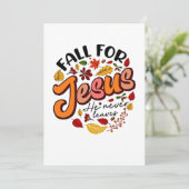 Invitation Chute pour Jésus Il ne Feuilles Jamais Chute de Th (Debout devant)