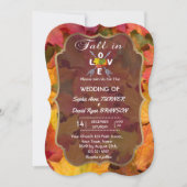 Invitation Chute romantique dans l'amour Foliage Flèches Mari (Devant)