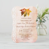 Invitation Chute romantique en amour Dentelle Ancien Mariage  (Debout devant)