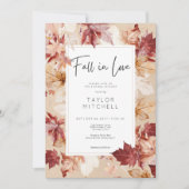 Invitation Chute Rustique En Amour Chute Wreath Tan Fête des  (Devant)